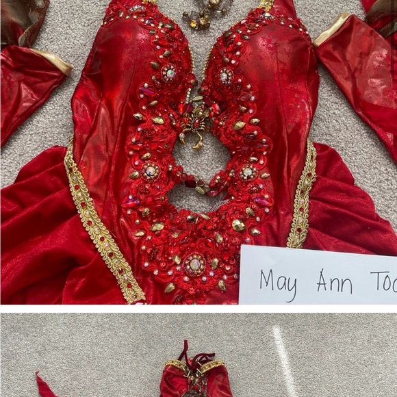 Red rave ring leader lion tamer costume - Picture 3 of 4